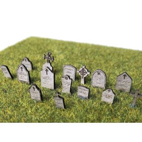 Scale Model Scenery LX394 OO Gauge Gravestones Laser Cut Kit