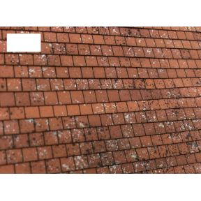 Scale Model Scenery LX418 OO Gauge Pre-Weathered Terracotta Roof Tiles Laser Cut Kit