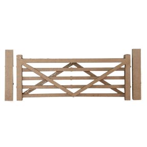 Scale Model Scenery LX459 OO Gauge Five Bar Gates Natural Wood Laser Cut Kit