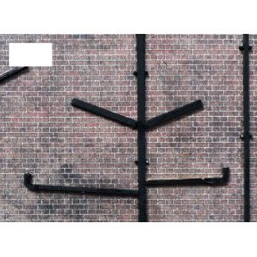 Scale Model Scenery LX554 OO Gauge Downpipes & Soil Pipes Laser Cut Kit