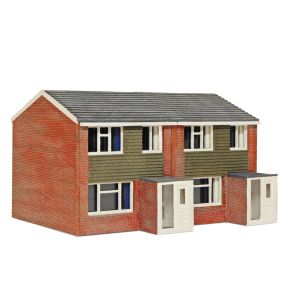 Peco NB314 N Gauge 1960s House Semi-Detatched House Complete Laser Cut Kit