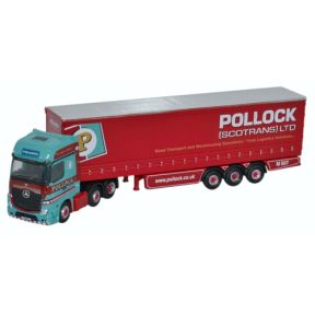 Oxford Diecast NMB002 N Gauge Mercedes Actros Curtainside Pollock
