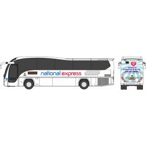 Oxford Diecast NPE010 N Gauge Plaxton Elite National Express