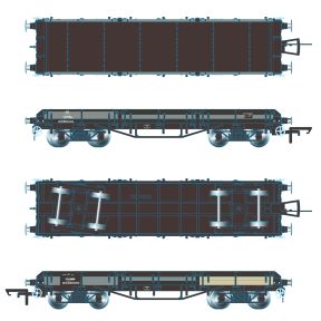 Oxford Rail OR76PIL005W OO Gauge BR Pilchard Wagon BR Grey DB990060 Weathered