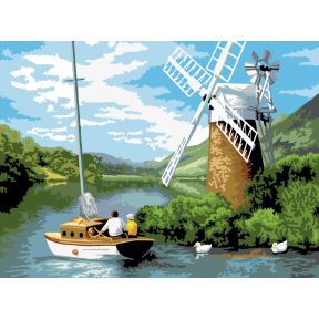 Royal And Langnickel PAL7 Windmill on the River Painting