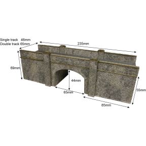 Metcalfe PN147 N Gauge Railway Bridge Stone Card Kit