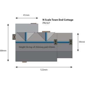 Metcalfe PN167 N Gauge Town End Cottage Card Kit