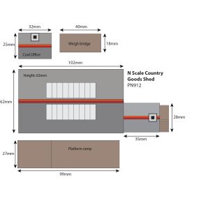 Metcalfe PN912 N Gauge Country Goods Shed Card Kit