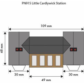 Metcalfe PN915 N Gauge Little Cardlywick Station Building Card Kit
