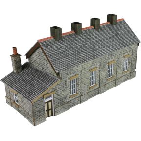 Metcalfe PN932 N Gauge Single Track Stone Engine Shed Card Kit