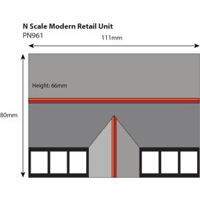 Metcalfe PN961 N Gauge Modern Retail Unit Card Kit