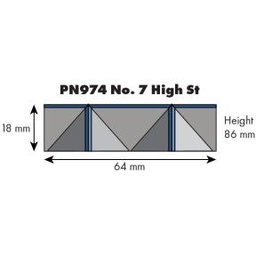 Metcalfe PN974 N Gauge Low Relief Shop Front No.7 High Street