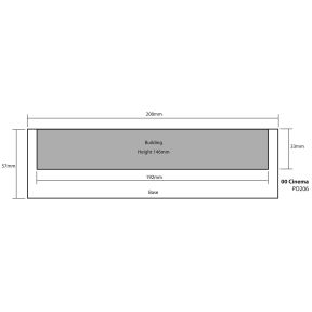 Metcalfe PO206 OO Gauge Low Relief Cinema & Shops Card Kit