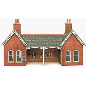 Metcalfe PO237 OO Gauge Red Brick Country Station Card Kit