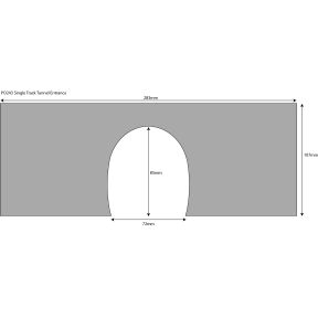 Metcalfe PO243 OO Gauge Single Track Tunnel Entrances Card Kit