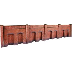 Metcalfe PO244 OO Gauge Red Brick Retaining Walls Card Kit