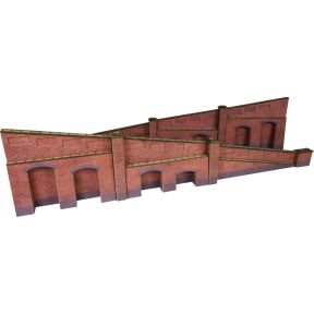 Metcalfe PO248 OO Gauge Red Brick Tapered Retaining Walls Card Kit