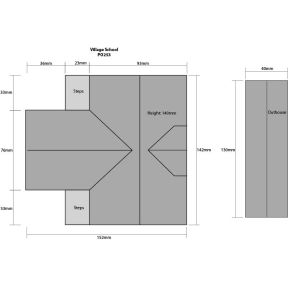 Metcalfe PO253 OO Gauge Village School Card Kit