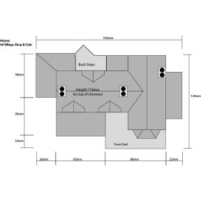 Metcalfe PO254 OO Gauge Village Shop & Cafe Card Kit