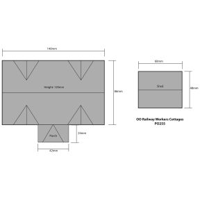Metcalfe PO255 OO Gauge Workers Cottages Card Kit