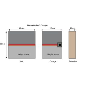 Metcalfe PO259 OO Gauge Crofters Cottage Card Kit