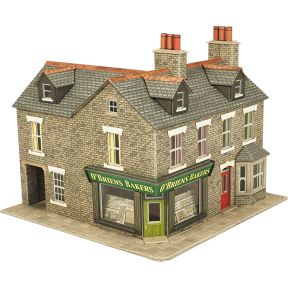 Metcalfe PO264 OO Gauge Stone Corner Shop Card Kit