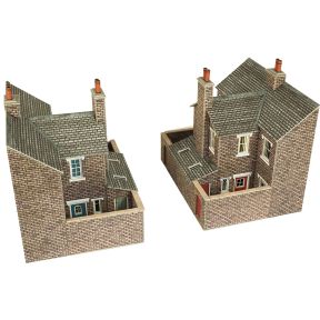 Metcalfe PO277 OO Gauge Low Relief Stone Terraced Houses Backs Card Kit