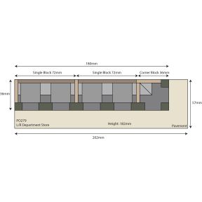 Metcalfe PO279 OO Gauge Low Relief Department Store Card Kit