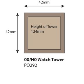 Metcalfe PO292 OO Gauge Castle Watch Tower Card Kit