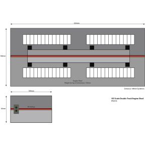 Metcalfe PO313 OO Gauge Double Track Engine Shed Card Kit