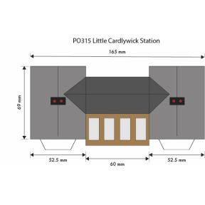 Metcalfe PO315 OO Gauge Little Cardlywick Station Building Card Kit