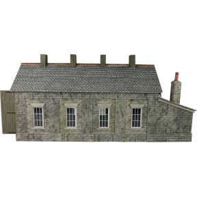 Metcalfe PO332 OO Gauge Stone Single Track Engine Shed Card Kit