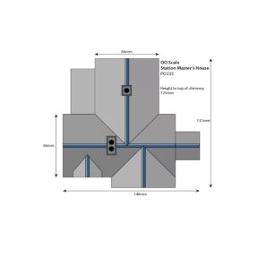 Metcalfe PO335 OO Gauge Settle & Carlisle Station Masters House Card Kit