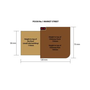 Metcalfe PO350 OO Gauge No.1 Market Street Card Kit