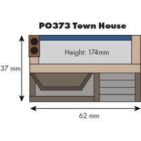 Metcalfe PO373 OO Gauge Low Relief Georgian Town House Card Kit