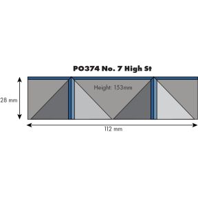 Metcalfe PO374 OO Gauge Low Relief Shop Front No.7 High Street Card Kit