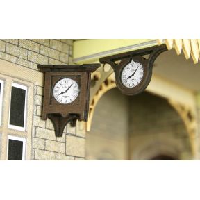 Metcalfe PO515 OO Gauge Station Clocks Card Kit