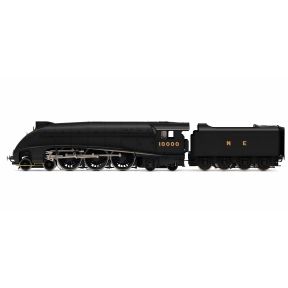 Hornby R30124 OO Gauge LNER W1 4-6-4 Hush Hush 10000 NE Black Streamlined