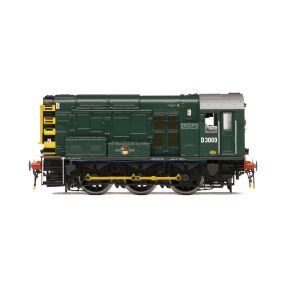 Hornby R30301TXS OO Gauge Class 08 Shunter 0-6-0 D3069 BR Green Wasp Stripes Triplex Sound Fitted