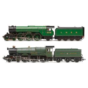 Hornby R30465 OO Gauge LNER 'Flying Scotsman' And GW 'Pendennis Castle' in Australia Twin pack