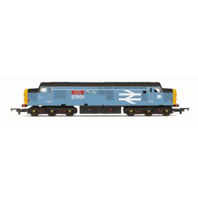 Hornby R30545TXS OO Gauge RailRoad BR Class 37 37501 'Teesside Steelmaster' BR Light Blue TXS Sound Fitted