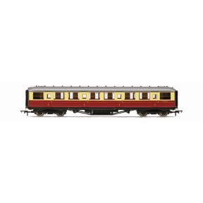 Hornby R40457 OO Gauge LNER Gresley Corridor First Coach BR Crimson And Cream E10126E