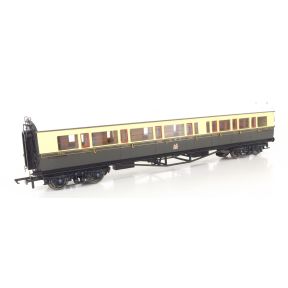 Hornby R4682-SH OO Gauge GW Collett Left Hand Composite Coach GW Chocolate And Cream 6520