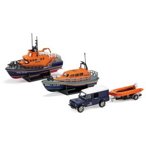 Corgi RNLI0001 RNLI Gift Set - Shannon Lifeboat, Severn Lifeboat and Flood Rescue Team