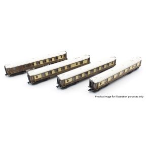 Revolution Trains RT-KP-GWR-SR-243A N Gauge Set Of 4 K-type Pullman Coaches GW/SR Pack A