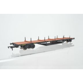 Flangeway SA007 OO Gauge 'Shorty' BR Salmon Bogie Flat Wagon Unfitted Engineers Black DB996307