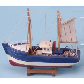 SDL 14220B Fishing Trawler 13cm Long Wooden Model Version B