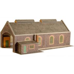 Superquick A5 OO Gauge Two Road Engine Shed Card Kit