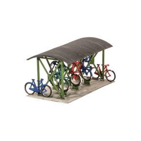 Wills SS23 OO Gauge Bicycle shed & Bicycles