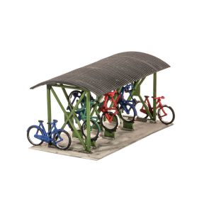 Wills SS23 OO Gauge Bicycle shed & Bicycles Plastic Kit